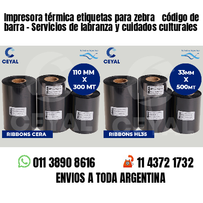 Impresora térmica etiquetas para zebra  código de barra - Servicios de labranza y cuidados culturales